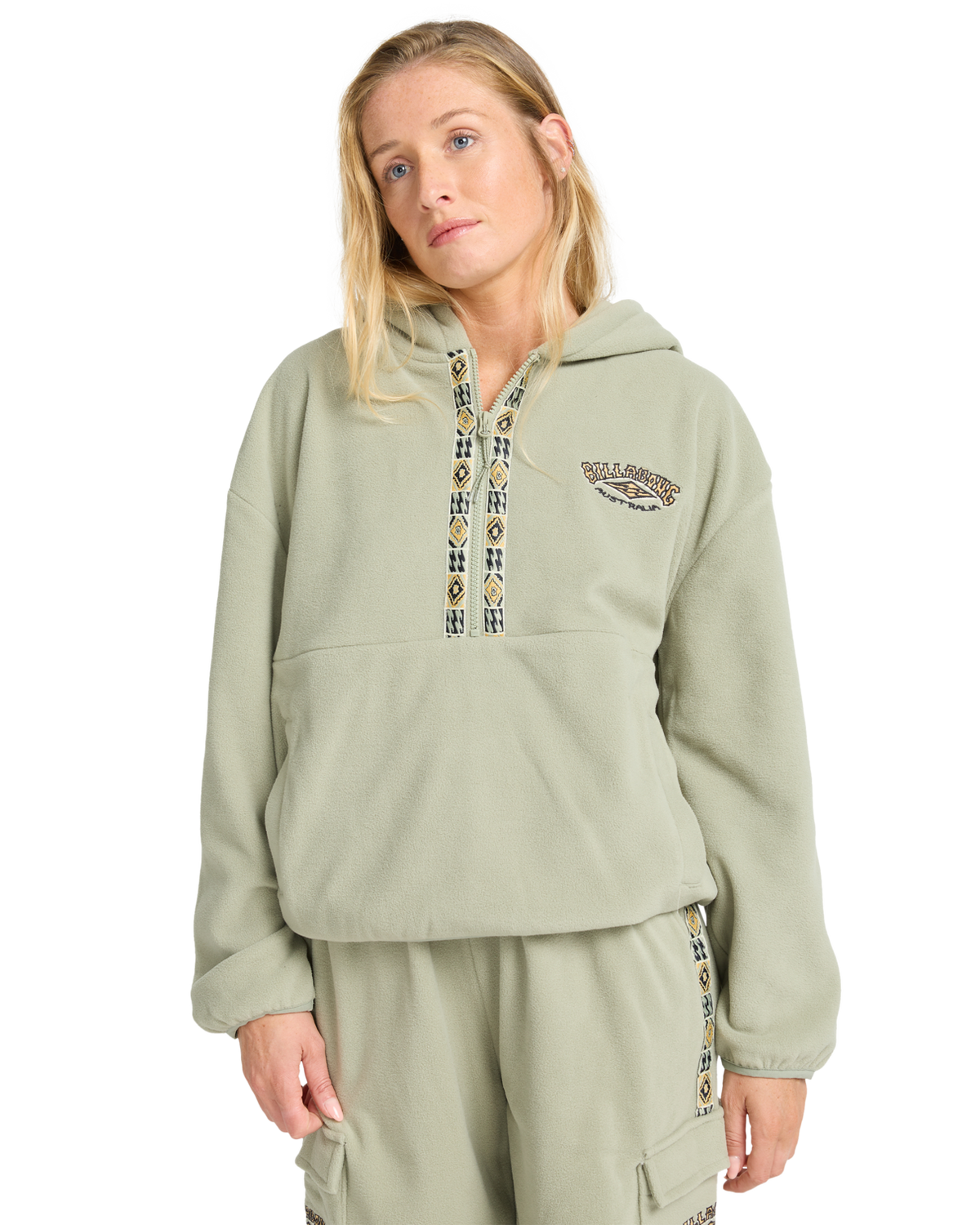 The Billabong Womens Winter Camp Hoodie in Seagrass