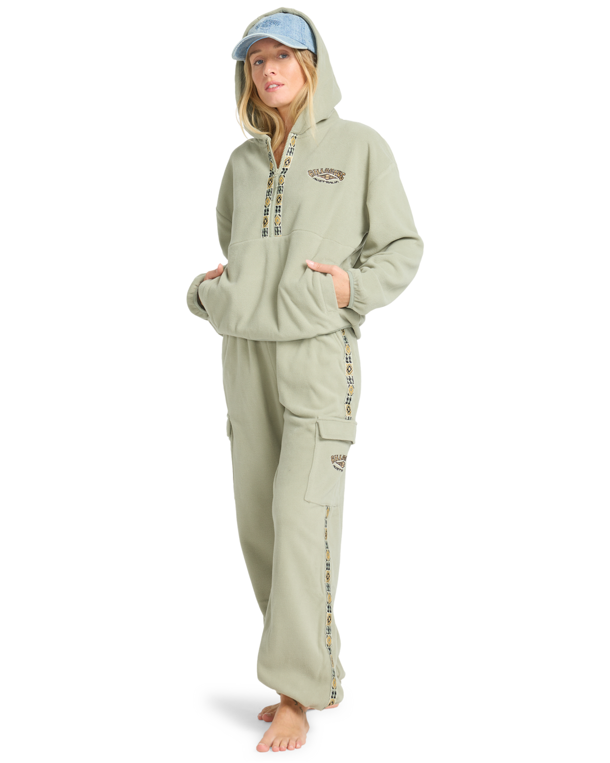 The Billabong Womens Winter Camp Hoodie in Seagrass