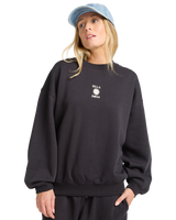 The Billabong Womens So Sunny Kendal Sweatshirt in Black Pebble