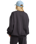 The Billabong Womens So Sunny Kendal Sweatshirt in Black Pebble