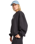 The Billabong Womens So Sunny Kendal Sweatshirt in Black Pebble