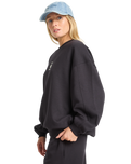 The Billabong Womens So Sunny Kendal Sweatshirt in Black Pebble