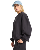 The Billabong Womens So Sunny Kendal Sweatshirt in Black Pebble