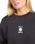 The Billabong Womens So Sunny Kendal Sweatshirt in Black Pebble