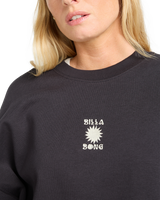 The Billabong Womens So Sunny Kendal Sweatshirt in Black Pebble