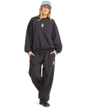The Billabong Womens So Sunny Kendal Sweatshirt in Black Pebble