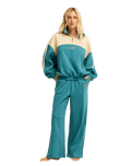 The Billabong Womens Since 73 Kendall 1/4 Zip Sweatshirt in Colonial Blue