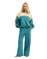 The Billabong Womens Since 73 Kendall 1/4 Zip Sweatshirt in Colonial Blue