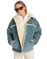 The Billabong Womens Cord In Love Jacket in Slate Blue