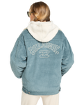 The Billabong Womens Cord In Love Jacket in Slate Blue