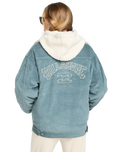The Billabong Womens Cord In Love Jacket in Slate Blue