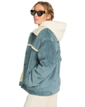 The Billabong Womens Cord In Love Jacket in Slate Blue