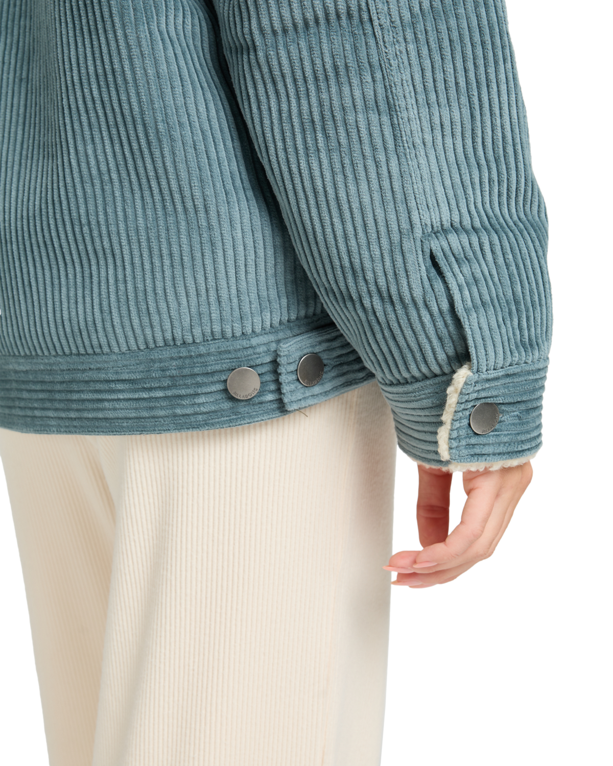 The Billabong Womens Cord In Love Jacket in Slate Blue
