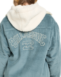 The Billabong Womens Cord In Love Jacket in Slate Blue