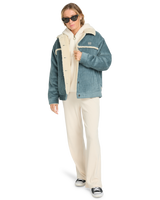 The Billabong Womens Cord In Love Jacket in Slate Blue