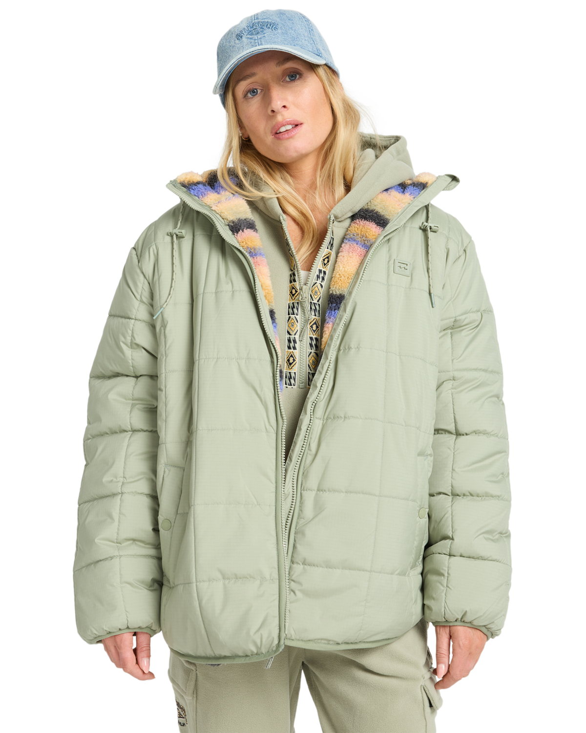 The Billabong Womens Adventure Division Happy Camper Jacket in Seagrass