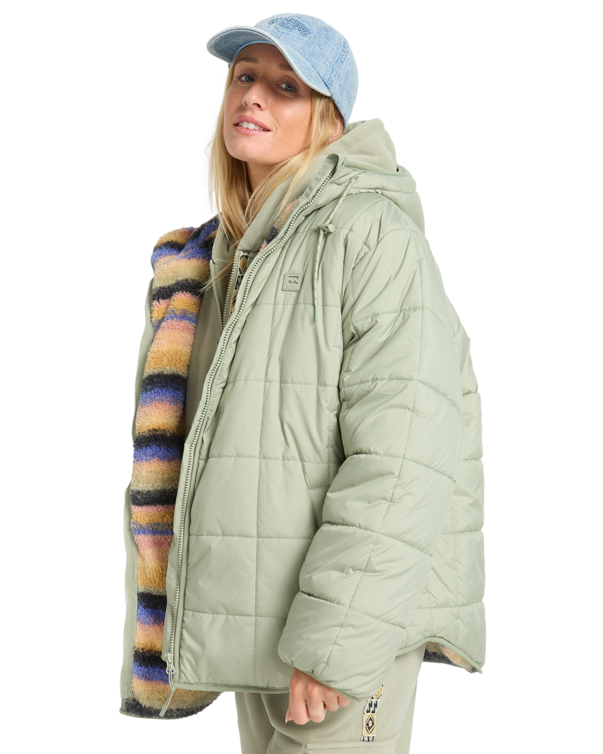 The Billabong Womens Adventure Division Happy Camper Jacket in Seagrass