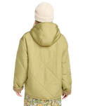 The Billabong Womens Oceanside Reversible Jacket in Green Tea