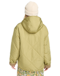 The Billabong Womens Oceanside Reversible Jacket in Green Tea