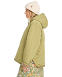 The Billabong Womens Oceanside Reversible Jacket in Green Tea