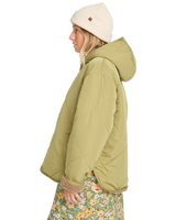 The Billabong Womens Oceanside Reversible Jacket in Green Tea