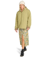 The Billabong Womens Oceanside Reversible Jacket in Green Tea