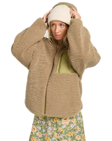 The Billabong Womens Oceanside Reversible Jacket in Green Tea