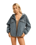 The Billabong Womens Rainy Days Jacket in Salted Blue
