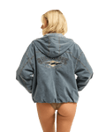 The Billabong Womens Rainy Days Jacket in Salted Blue