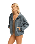 The Billabong Womens Rainy Days Jacket in Salted Blue