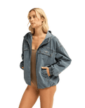 The Billabong Womens Rainy Days Jacket in Salted Blue