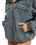 The Billabong Womens Rainy Days Jacket in Salted Blue