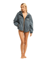 The Billabong Womens Rainy Days Jacket in Salted Blue