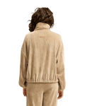 The Billabong Womens Coffee Time 1/4 Zip Sweatshirt in Cobblestone