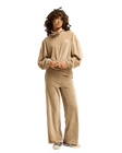 The Billabong Womens Coffee Time 1/4 Zip Sweatshirt in Cobblestone