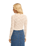 The Billabong Womens Way Out Lace Top in Salt Crystal