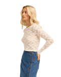 The Billabong Womens Way Out Lace Top in Salt Crystal