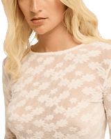 The Billabong Womens Way Out Lace Top in Salt Crystal