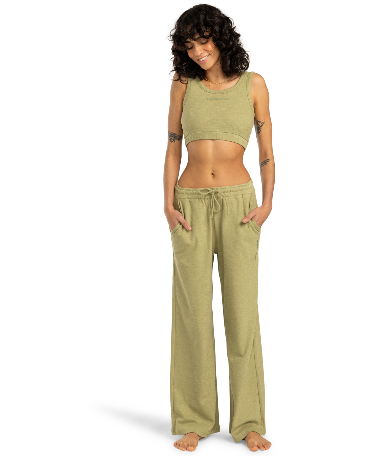 The Billabong Womens Beach Walk Trousers in Avocado
