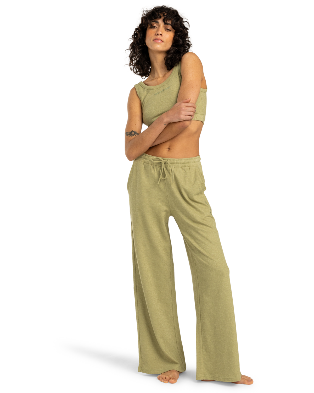 The Billabong Womens Beach Walk Trousers in Avocado
