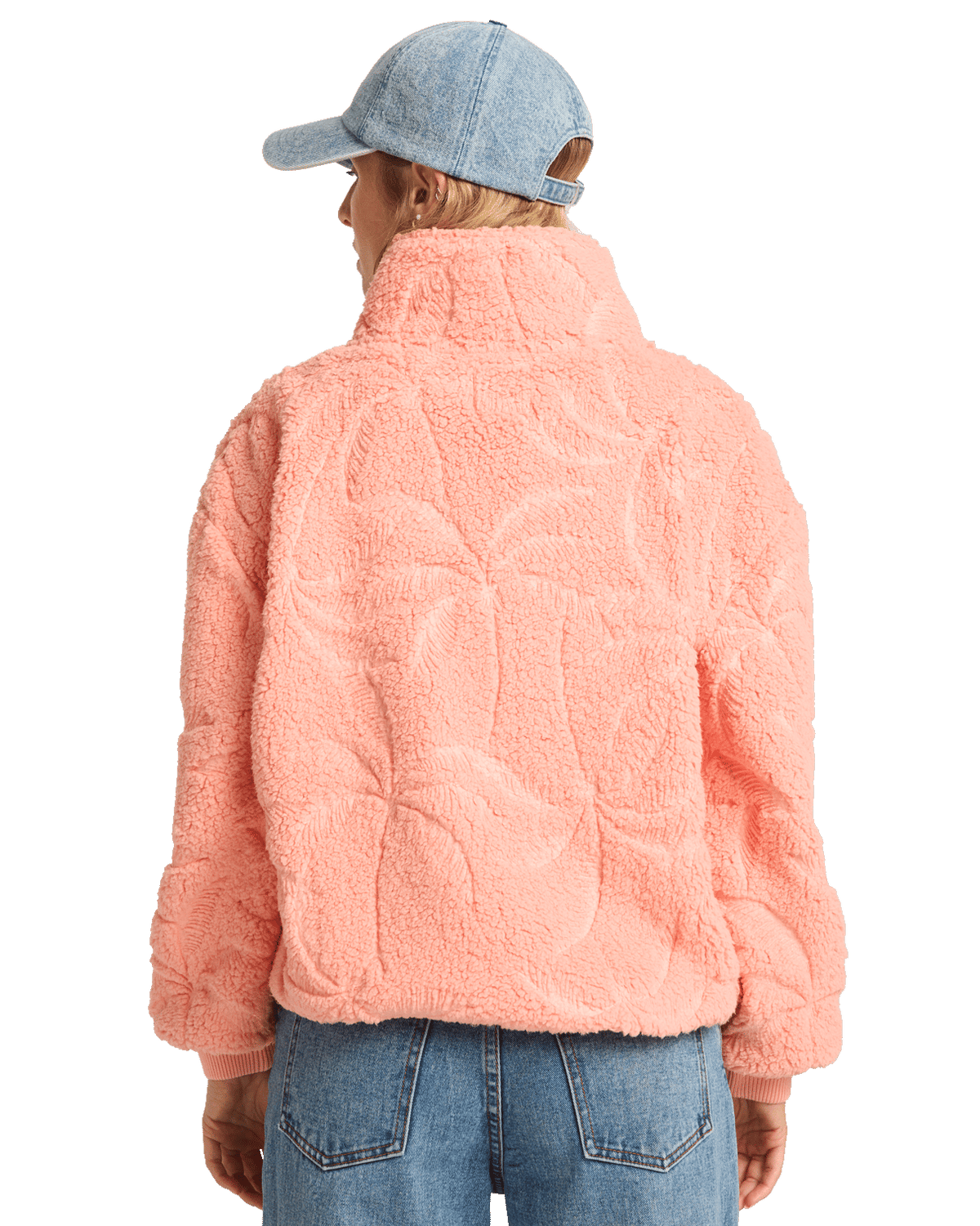 The Billabong Womens Time Off Fleece Jacket in Peach Out