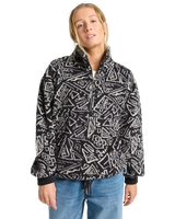 The Billabong Womens Time Off Fleece Jacket in Black Pebble