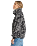 The Billabong Womens Time Off Fleece Jacket in Black Pebble