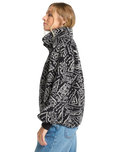 The Billabong Womens Time Off Fleece Jacket in Black Pebble