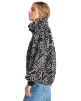The Billabong Womens Time Off Fleece Jacket in Black Pebble