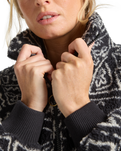 The Billabong Womens Time Off Fleece Jacket in Black Pebble