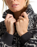 The Billabong Womens Time Off Fleece Jacket in Black Pebble