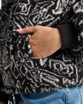 The Billabong Womens Time Off Fleece Jacket in Black Pebble