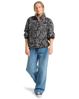 The Billabong Womens Time Off Fleece Jacket in Black Pebble