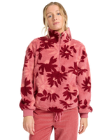 The Billabong Womens Time Off Fleece Jacket in Mauve Rose